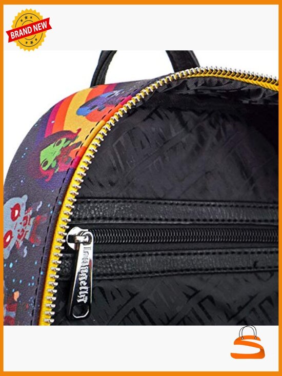 Faux Leather Chibi Print Mini Backpack with Marvel Guardians of the Galaxy main image 4